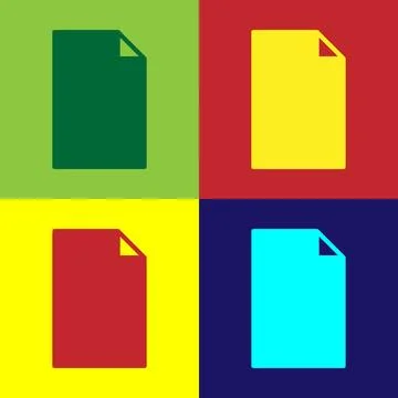 Pop art Empty document icon isolated on color background. Checklist icon. Bus Illustrazione stock