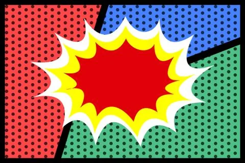 Pop art empty speech bubble on colorful background. illustration, vintage des Stock Illustration