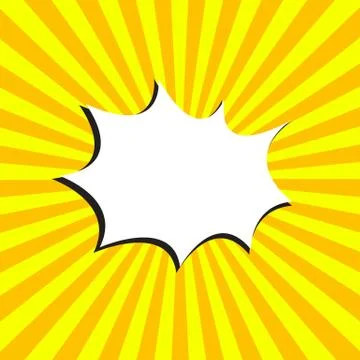 Pop art empty speech bubble with halftone shadow. vintage design, pop art sty Stock Illustration