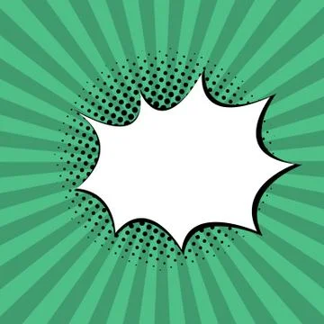 Pop art empty speech bubble with halftone shadow. illustration, vintage desig Illustrazione stock