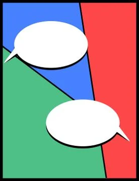 Pop art empty speech bubbles on colorful background. illustration, vintage de Stock Illustration