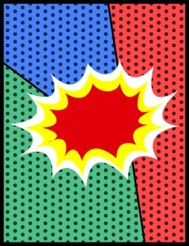 Pop art empty speech bubbles on colorful background. illustration, vintage de Stock Illustration