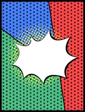 Pop art empty speech bubbles on colorful background. illustration, vintage de Stock Illustration