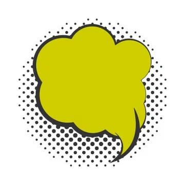 Pop art expression speech bubble halftone style, flat design white background 스톡 일러스트
