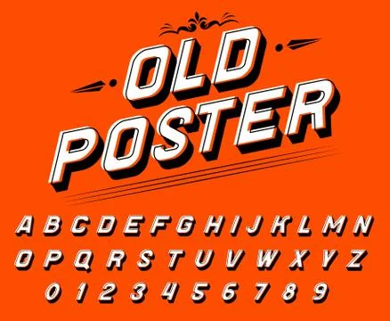 Pop art font for posters. Comic retro game alphabet. Vintage old Futuristic 80 s Stock Illustration