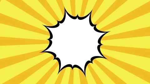 Pop Art Glowing Retro Animation. Comic Book Cartoon Speech Bubble. Stock Footage 171850604