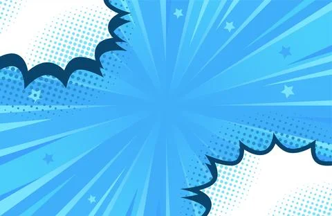 Pop art halftone background. Comic starburst pattern Stock Illustration