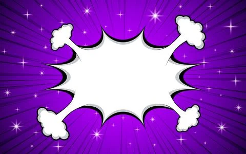 Pop art halftone background. Comic starburst pattern. Banner with speech bu.. Stockillustratie