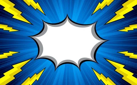 Pop art halftone comic background. Banner with speech bubble. Cartoon super.. Stock Illustration