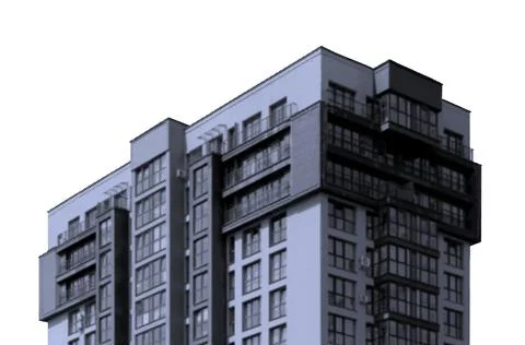 Pop art halftone effect applied to a high-rise residential building with mode Fotos de archivo