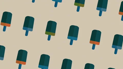 Pop Art Ice Cream Pattern Moving Motion Loop Background Stock Footage 117367072