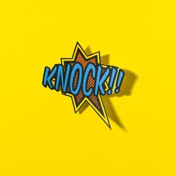 Pop art knock explosion background comic style Stock Photos
