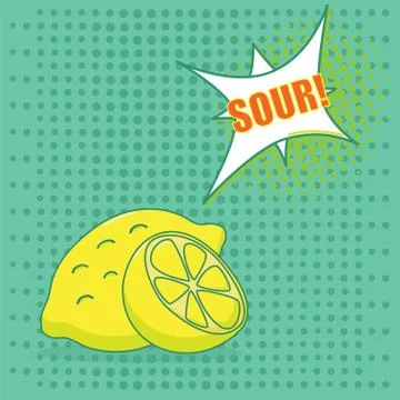 Pop art lemon Stock Illustration
