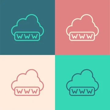 Pop art line Software, web development, programming concept icon isolated o.. 库存插图