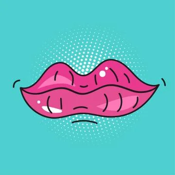 Pop art lips Stock Illustration