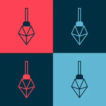 Pop art Magic stone icon isolated on color background. Fantasy crystal. Jewelry Stock Illustration