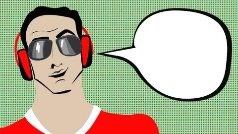 Pop art man. Stock-Illustration
