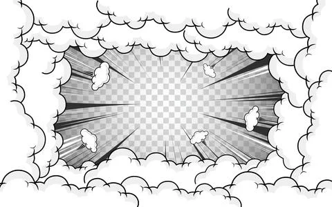 Pop art manga comic background. Black and white vector illustration. イラスト素材