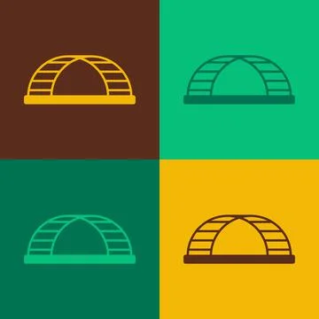 Pop art Monkey bar icon isolated on color background.  Vector Stock Illustration