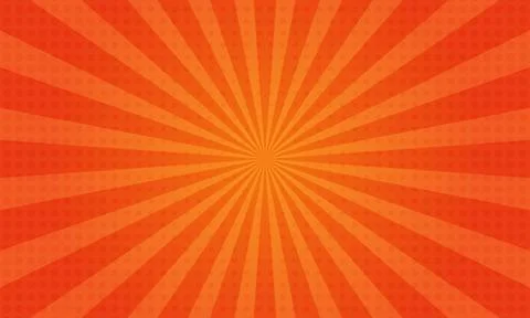 Pop art orange background comic cartoon Illustrazione stock