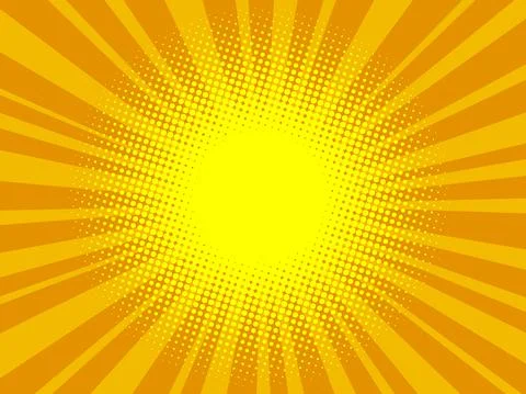 Pop art orange background Stock Illustration