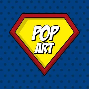 Pop art   over  dotted background vector illustration Illustrazione stock