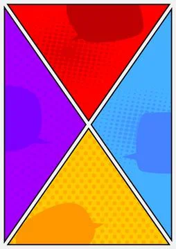 Pop Art page background. Comic book frame with colored place for text. Editab Stock-Illustration