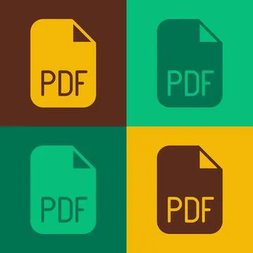 Pop art PDF file document. Download pdf button icon isolated on color backgro 스톡 일러스트