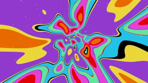 Pop art psychedelic pattern animation in style of 90s comic Stock Footage 278478232