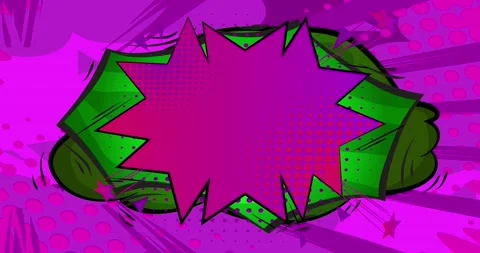 Pop art purple green comic book background 動画素材 171782035