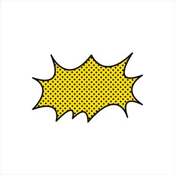 Pop art retro background comics lightning blast. Yellow banner, speech bubble Stock Illustration