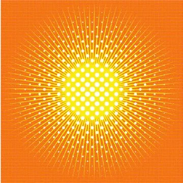 Pop art retro comic background with sun, rays, sunshine Stock Illustration