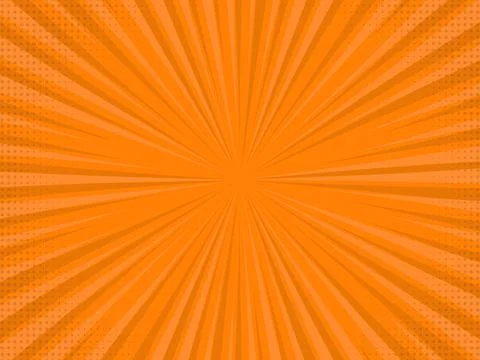 Pop art retro comic background, yellow color, lightning blast halftone dots.  Illustrazione stock