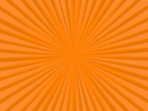 Pop art retro comic background, yellow color, lightning blast halftone dots.  Illustrazione stock