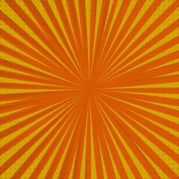 Pop art retro comic background, yellow color, lightning blast halftone dots.  Illustrazione stock
