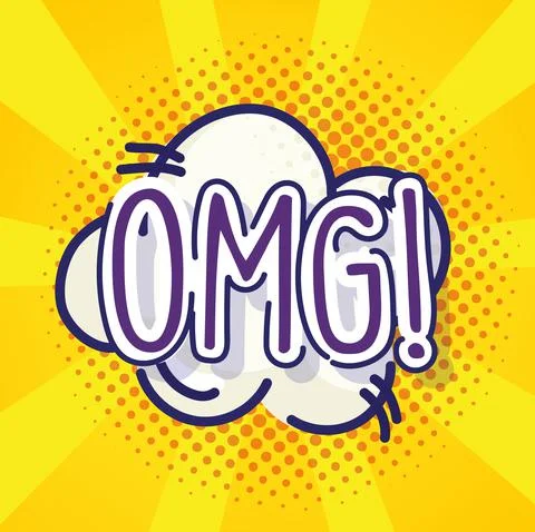 Pop art retro message cloud comic halftone background イラスト素材