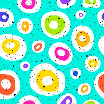 Pop art seamless pattern geometric modern with colorful acid vector seamless Stock Illustration