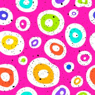 Pop art seamless pattern geometric modern with colorful acid vector seamless Stock Illustration