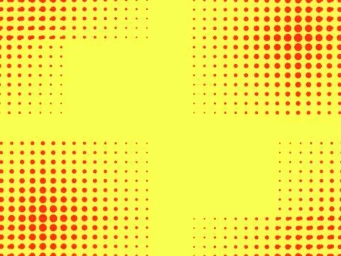 Pop art seamless pattern. Halftone background. Vector illustration Stock Illustration