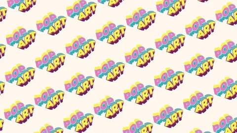 Pop art seamless pattern looping animation Stock Footage 339294160