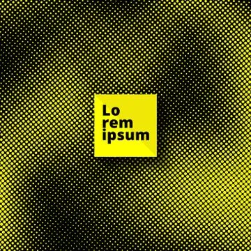 Pop Art seamless pattern. yellow dots on Black background. Halftone color dot Stock Illustration