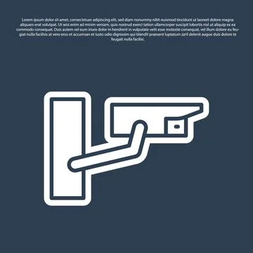 Pop art Security camera icon isolated on color background.  Vector Stock Illustration