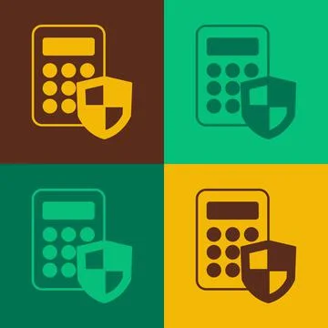 Pop art Security system control panel with display icon isolated on color Stock Illustration