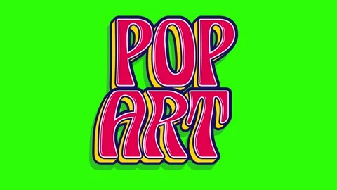 Pop art sign looping animation on green background Stock Footage 340455167