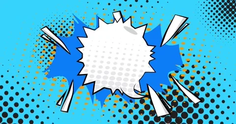 Pop Art simple creative comics blank speech bubble Stock Footage 309261000