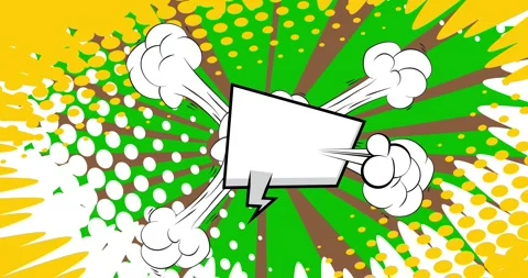 Pop Art simple creative comics blank speech bubble animation Stock Footage 309261002