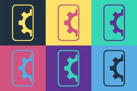 Pop art Software, web development, programming concept icon isolated on color 스톡 일러스트