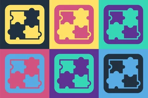 Pop art Solution to the problem in psychology icon isolated on color backgr.. イラスト素材