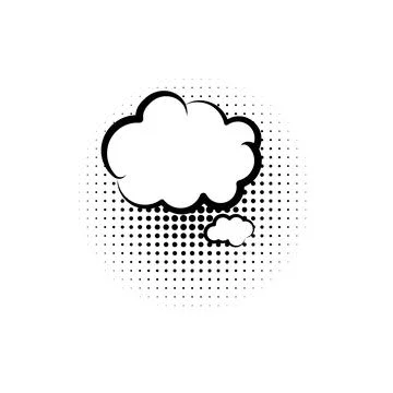 Pop art, speech bubble, cloud icon. Element of speech bubble pop art style icon Stock Illustration