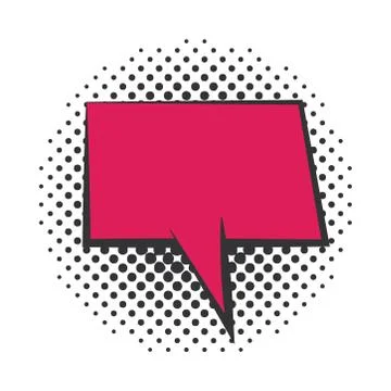 Pop art speech bubble comic template, halftone style flat design white 스톡 일러스트